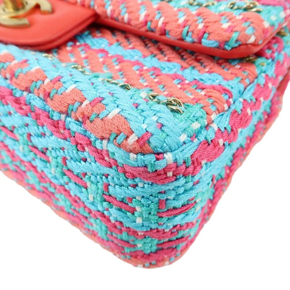 Chanel Mini Tweed Classic Flap Bag 20 Multicolor